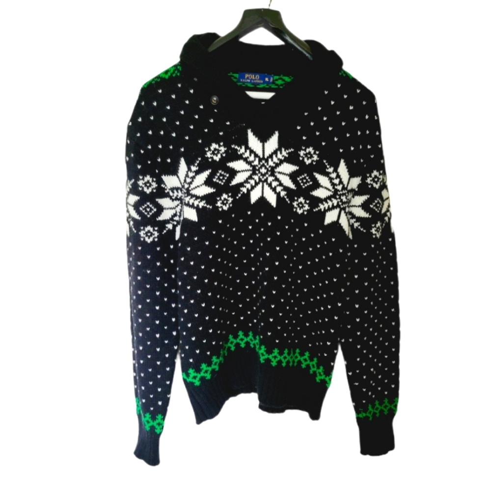 NWOT RL POLO INSTARSIA SNOWFLAKE SWEATER XL